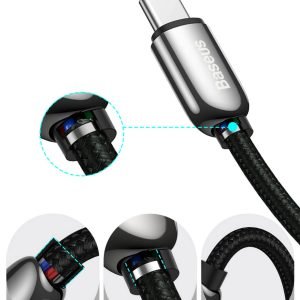Baseus Digital Display Fast Charging Data Cable Type C To Type C 100W 2m Black